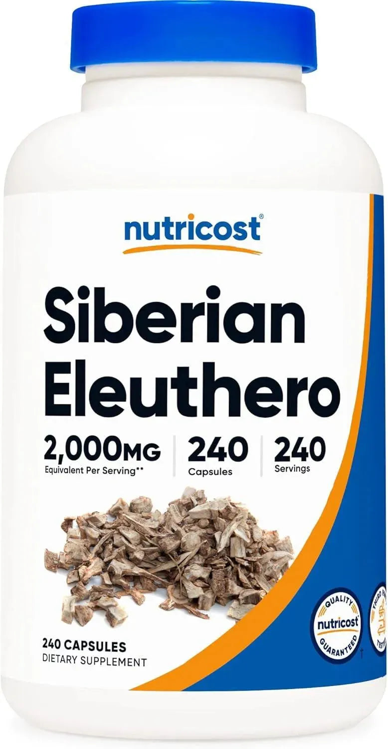 NUTRICOST - Nutricost Siberian Eleuthero 500Mg. 240 Capsulas - The Red Vitamin MX - Suplementos Alimenticios - {{ shop.shopifyCountryName }}