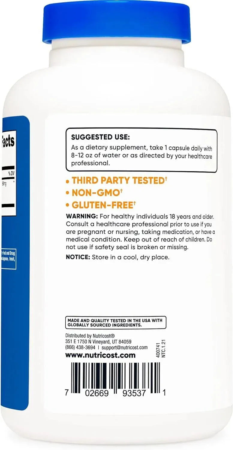 NUTRICOST - Nutricost Siberian Eleuthero 500Mg. 240 Capsulas - The Red Vitamin MX - Suplementos Alimenticios - {{ shop.shopifyCountryName }}