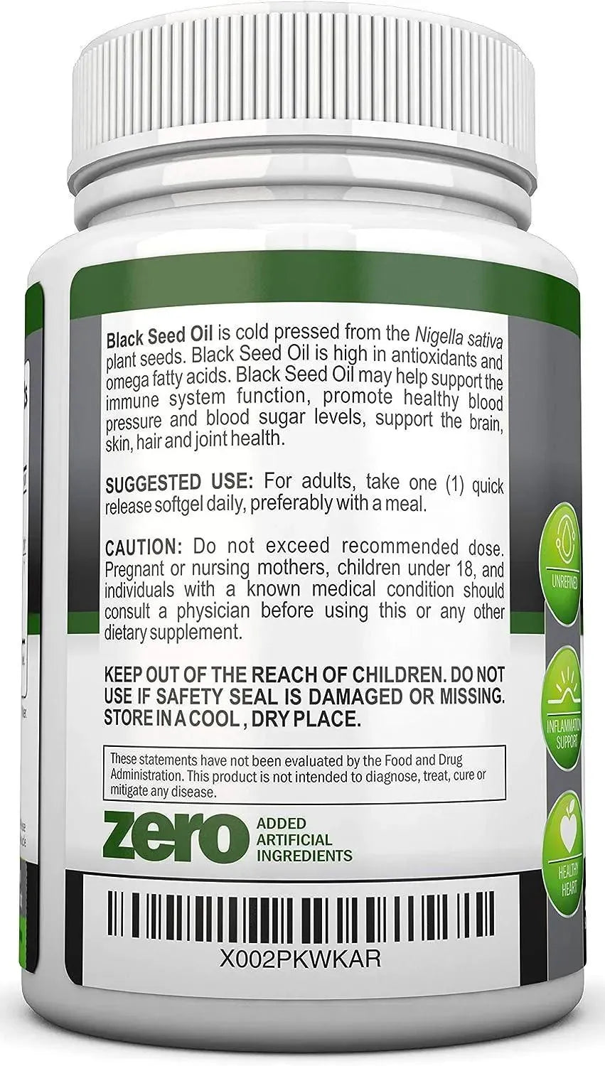 NUTRIONN - NutriONN Black Seed Oil 1000Mg. 180 Capsulas Blandas - The Red Vitamin MX - Suplementos Alimenticios - {{ shop.shopifyCountryName }}