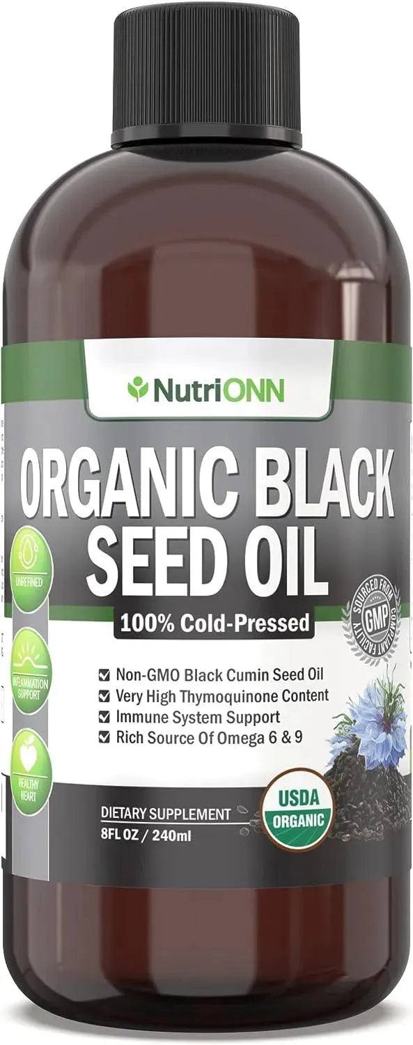NUTRIONN - NutriONN Organic Black Seed Oil 240Ml. - The Red Vitamin MX - Suplementos Alimenticios - {{ shop.shopifyCountryName }}