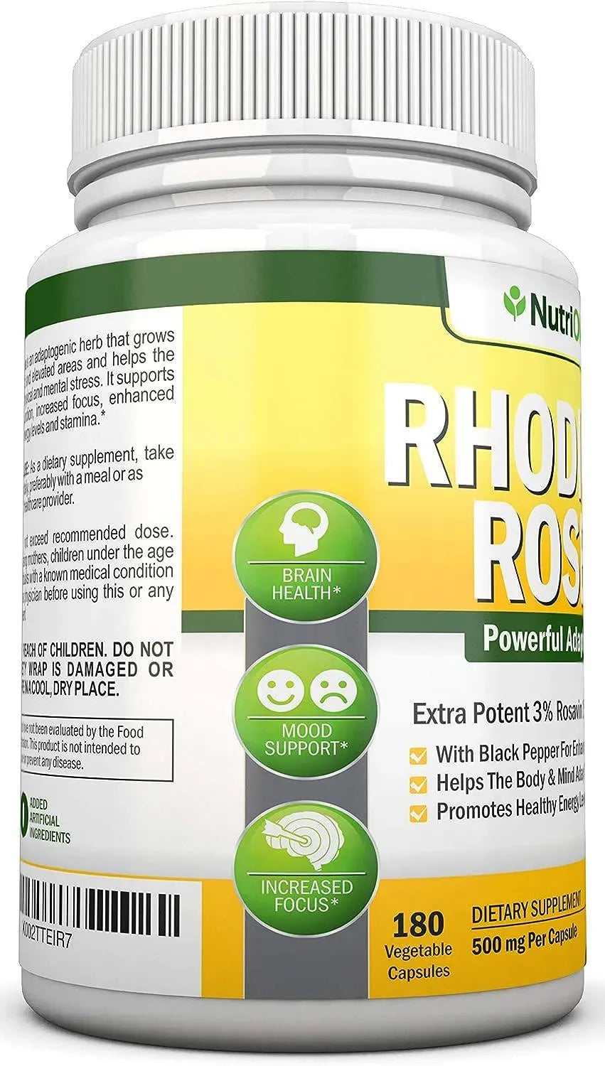 NUTRIONN - NutriONN Rhodiola Rosea 500Mg. 180 Capsulas - The Red Vitamin MX - Suplementos Alimenticios - {{ shop.shopifyCountryName }}