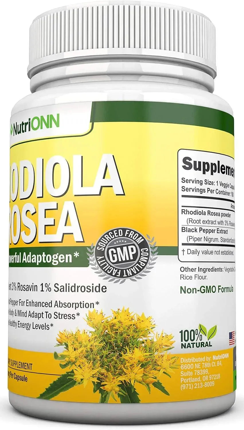 NUTRIONN - NutriONN Rhodiola Rosea 500Mg. 180 Capsulas - The Red Vitamin MX - Suplementos Alimenticios - {{ shop.shopifyCountryName }}