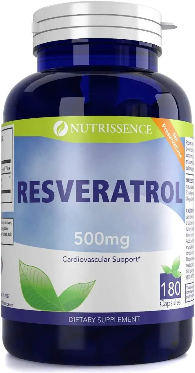 NUTRISSENCE - Nutrissence Resveratrol 500Mg. 180 Capsulas - The Red Vitamin MX - Suplementos Alimenticios - {{ shop.shopifyCountryName }}