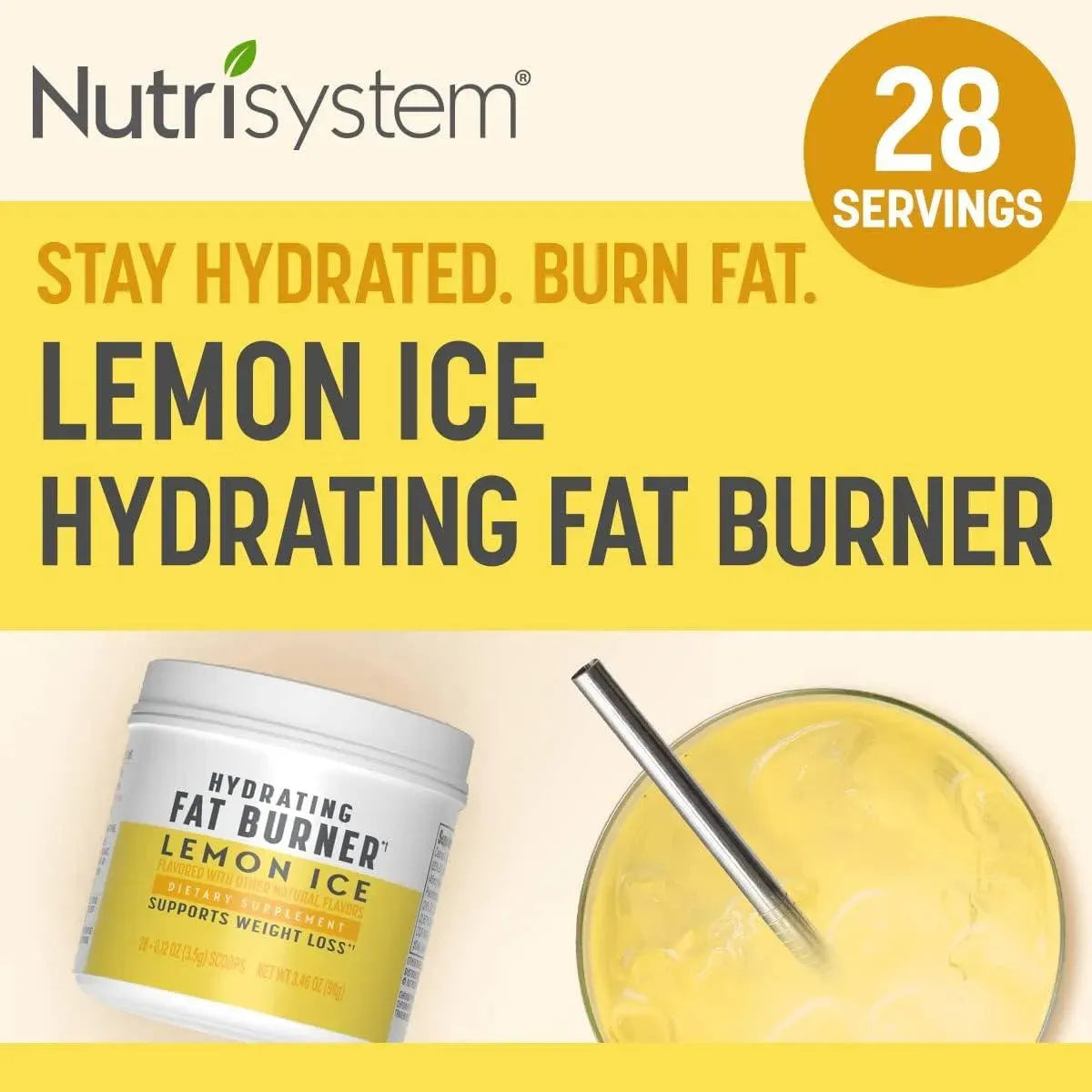 NUTRISYSTEM - Nutrisystem Hydrating Fat Burner Lemon Ice 28 Servicios 98Gr. - The Red Vitamin MX - Suplementos Alimenticios - {{ shop.shopifyCountryName }}