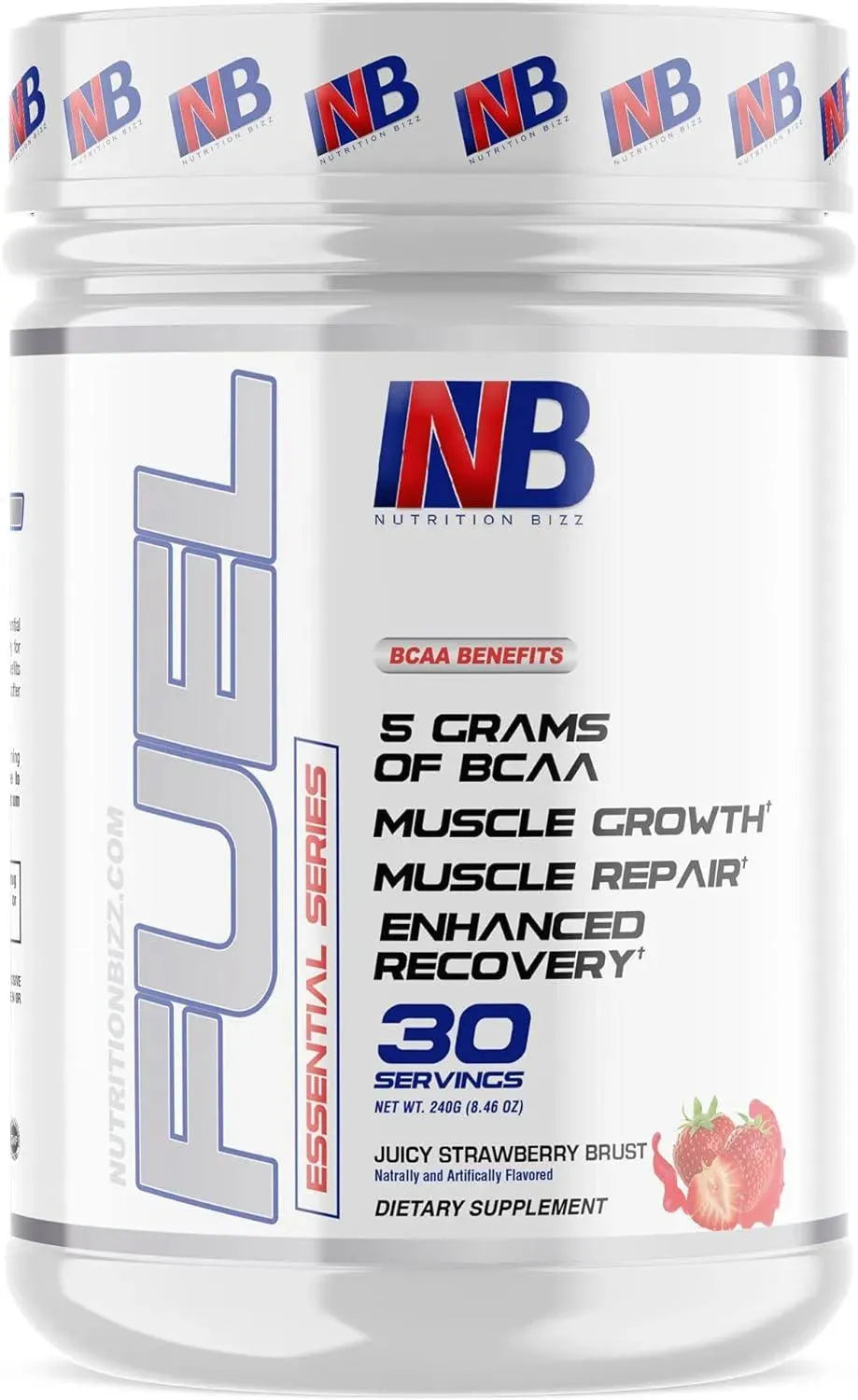 NUTRITIONBIZZ - NutritionBizz BCAA Powder 30 Servicios Juicy Strawberry Flavor 240Gr. - The Red Vitamin MX - Suplementos Alimenticios - {{ shop.shopifyCountryName }}