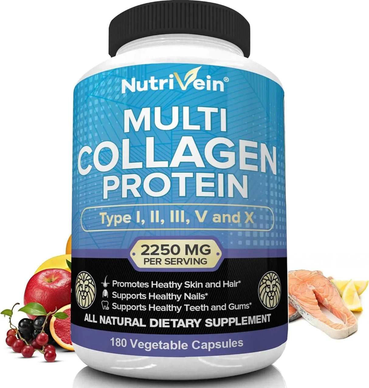 NUTRIVEIN - Nutrivein Multi Collagen 2250Mg. 180 Capsulas - The Red Vitamin MX - Suplementos Alimenticios - {{ shop.shopifyCountryName }}