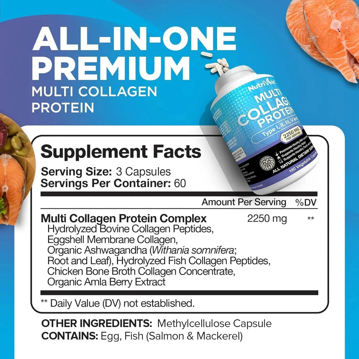 NUTRIVEIN - Nutrivein Multi Collagen 2250Mg. 180 Capsulas - The Red Vitamin MX - Suplementos Alimenticios - {{ shop.shopifyCountryName }}