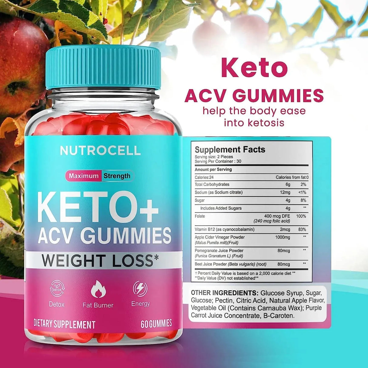 NUTROCELL - Nutrocell Keto ACV Gummies Advanced Weight Loss 120 Gomitas - The Red Vitamin MX - Suplementos Alimenticios - {{ shop.shopifyCountryName }}