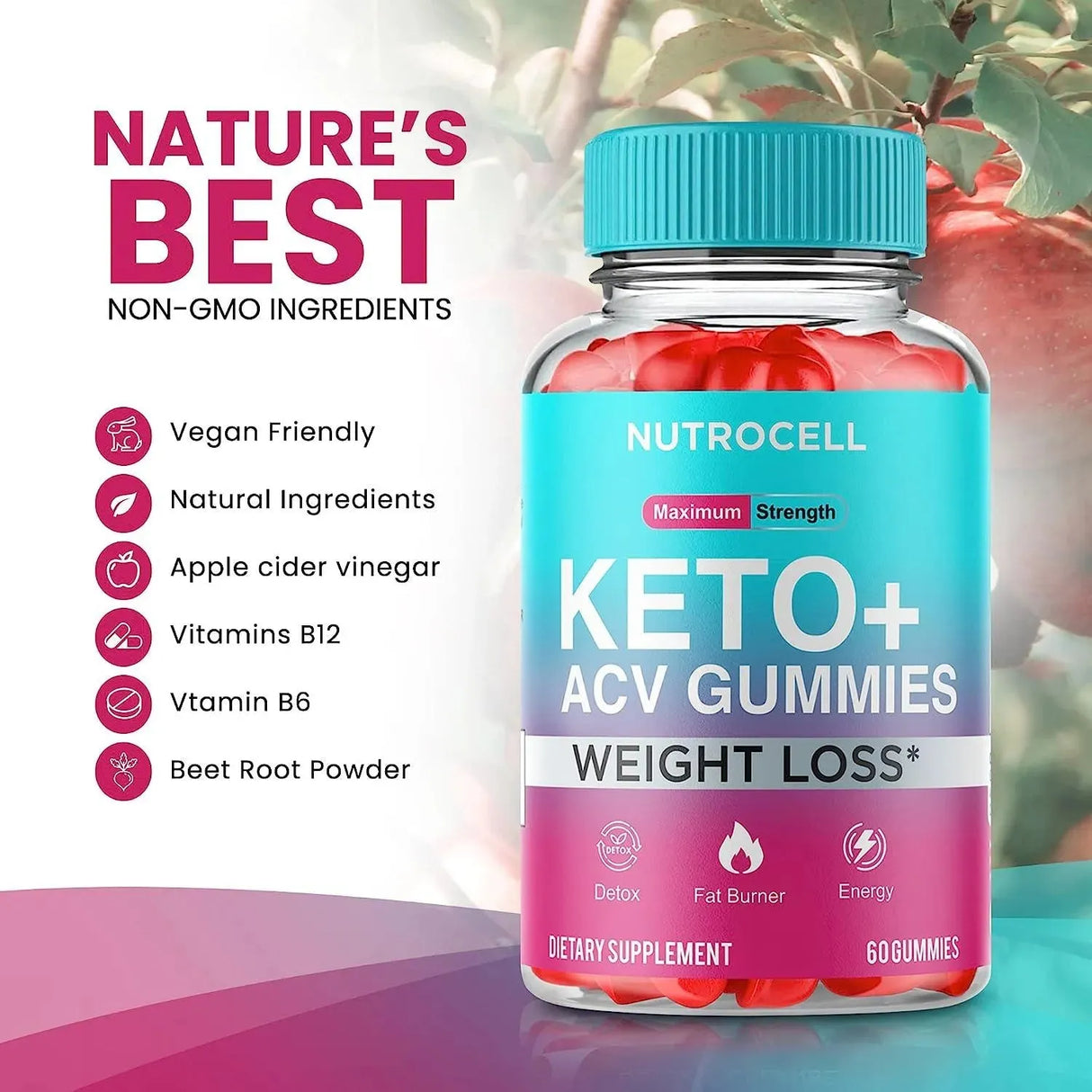 NUTROCELL - Nutrocell Keto ACV Gummies Advanced Weight Loss 120 Gomitas - The Red Vitamin MX - Suplementos Alimenticios - {{ shop.shopifyCountryName }}