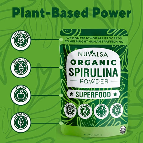 NUVALSA - Nuvalsa Organic Spirulina Powder 454Gr. - The Red Vitamin MX - Suplementos Alimenticios - {{ shop.shopifyCountryName }}