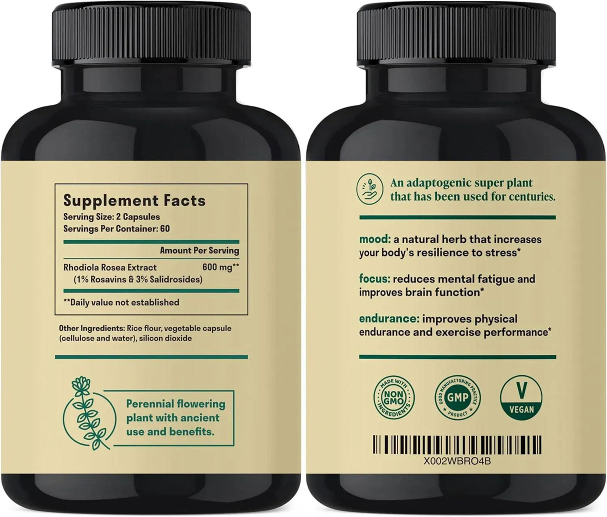 NUVEN NATURALS - Nuven Naturals Rhodiola Rosea 600Mg. 120 Capsulas - The Red Vitamin MX - Suplementos Alimenticios - {{ shop.shopifyCountryName }}