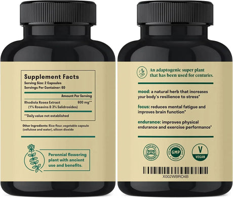 NUVEN NATURALS - Nuven Naturals Rhodiola Rosea 600Mg. 120 Capsulas - The Red Vitamin MX - Suplementos Alimenticios - {{ shop.shopifyCountryName }}