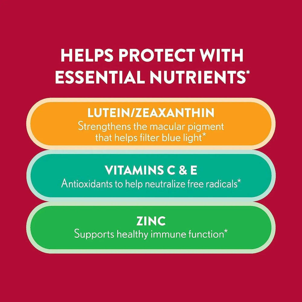 OCUVITE - Ocuvite Vitamin & Mineral Lutein & Zeaxanthin 60 Gomitas - The Red Vitamin MX - Suplementos Alimenticios - {{ shop.shopifyCountryName }}