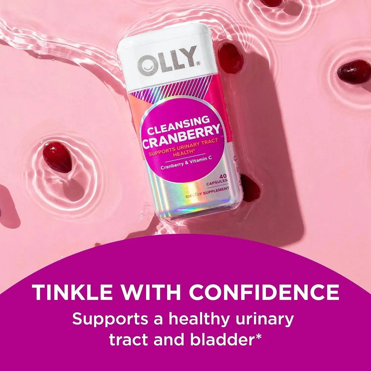 OLLY - OLLY Cleansing Cranberry 40 Capsulas - The Red Vitamin MX - Suplementos Alimenticios - {{ shop.shopifyCountryName }}