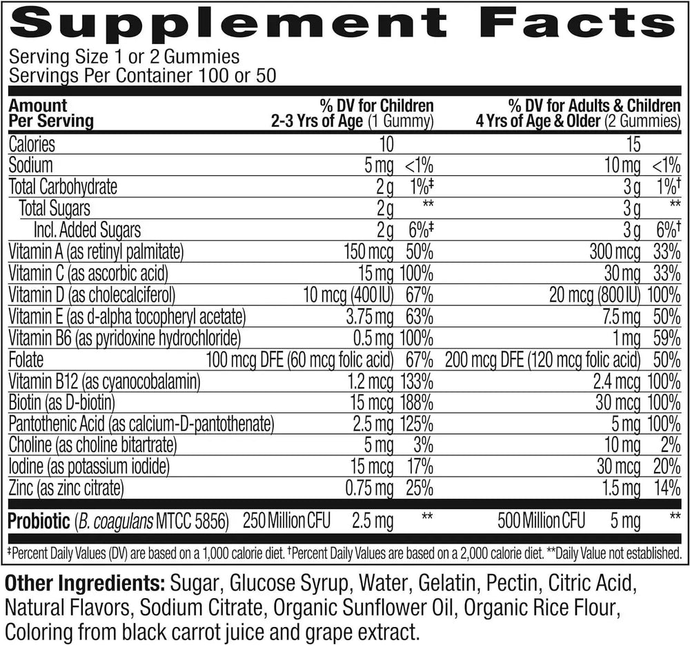 OLLY - OLLY Kids Multivitamin + Probiotic Gummy 100 Gomitas - The Red Vitamin MX - Suplementos Alimenticios - {{ shop.shopifyCountryName }}