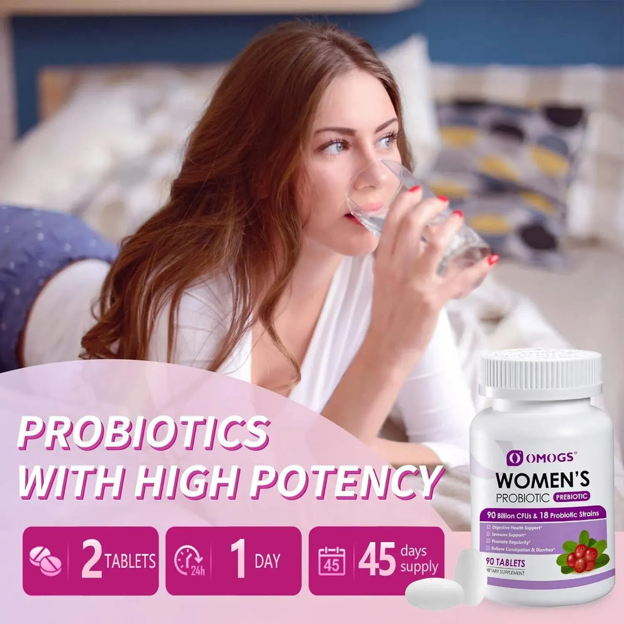 OMOGS - OMOGS Women's Probiotic 90 Tabletas - The Red Vitamin MX - Suplementos Alimenticios - {{ shop.shopifyCountryName }}