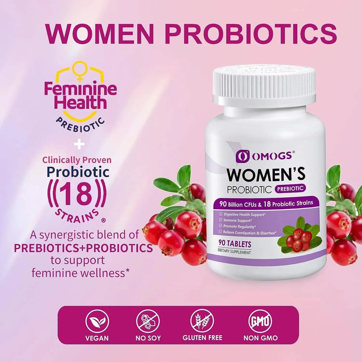 OMOGS - OMOGS Women's Probiotic 90 Tabletas - The Red Vitamin MX - Suplementos Alimenticios - {{ shop.shopifyCountryName }}