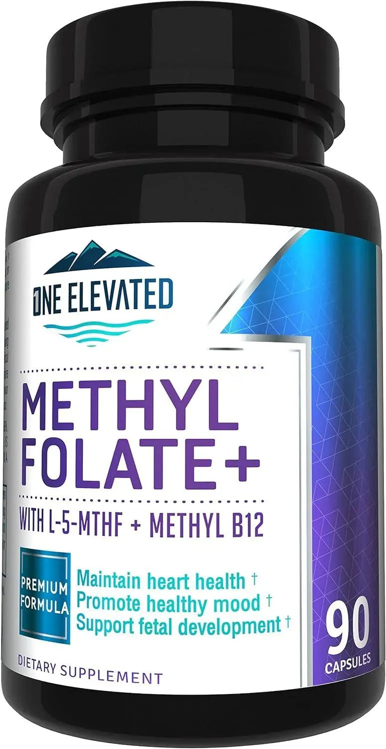 ONE ELEVATED - One Elevated Double Strength & Most Bioactive Methyl Folate 90 Capsulas - The Red Vitamin MX - Suplementos Alimenticios - {{ shop.shopifyCountryName }}