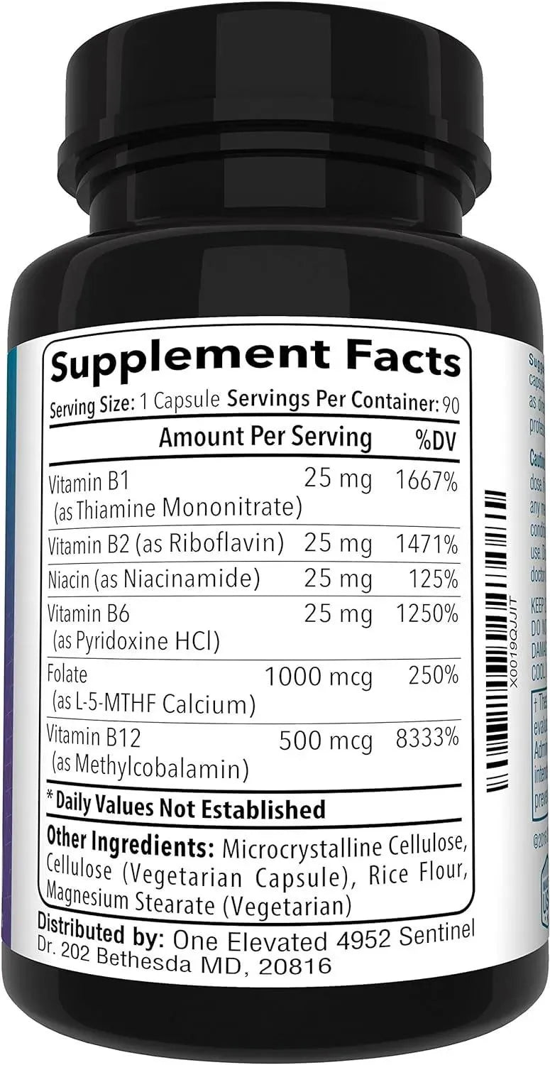 ONE ELEVATED - One Elevated Double Strength & Most Bioactive Methyl Folate 90 Capsulas - The Red Vitamin MX - Suplementos Alimenticios - {{ shop.shopifyCountryName }}