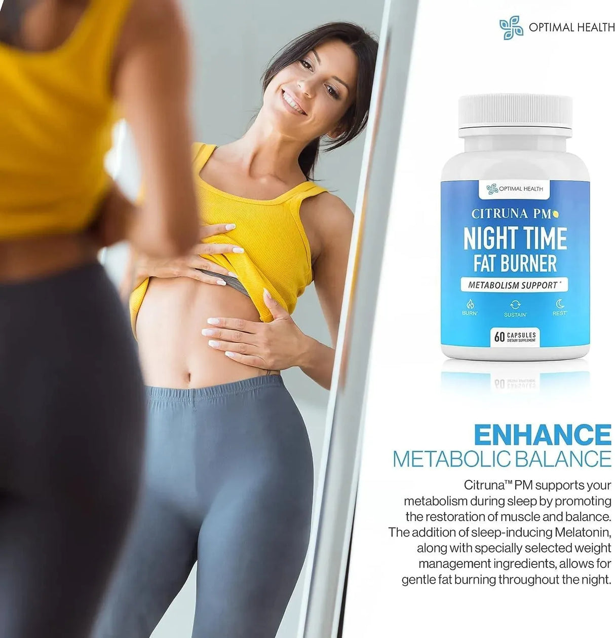 OPTIMAL HEALTH - Optimal Health Citruna PM Night Time Weight Loss Supplement 60 Capsulas - The Red Vitamin MX - Suplementos Alimenticios - {{ shop.shopifyCountryName }}