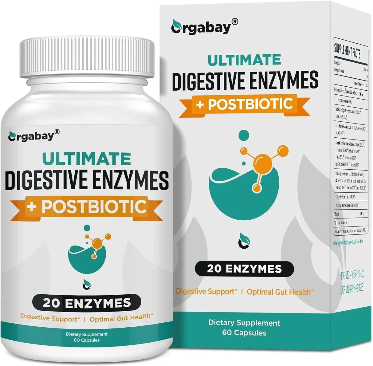 ORGABAY - Orgabay Digestive Enzymes 1000Mg. with Postbiotics 60 Capsulas - The Red Vitamin MX - Suplementos Alimenticios - {{ shop.shopifyCountryName }}