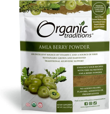 ORGANIC TRADITIONS - Organic Traditions Organic Amla Berry Powder 454Gr. - The Red Vitamin MX - Suplementos Alimenticios - {{ shop.shopifyCountryName }}