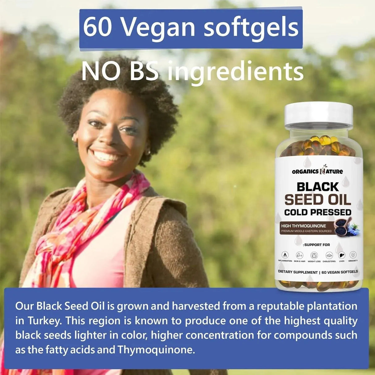 ORGANICS NATURE - ORGANICS NATURE Black Seed Oil 1000Mg. 60 Capsulas Blandas - The Red Vitamin MX - Suplementos Alimenticios - {{ shop.shopifyCountryName }}