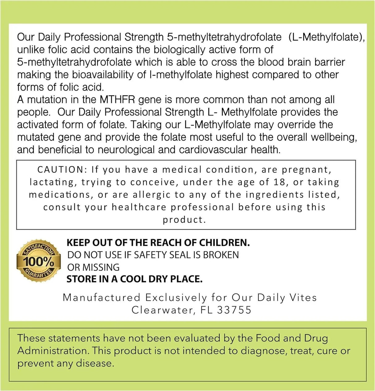 OUR DAILY - Our Daily Vites L-Methylfolate 5Mg. 90 Capsulas - The Red Vitamin MX - Suplementos Alimenticios - {{ shop.shopifyCountryName }}