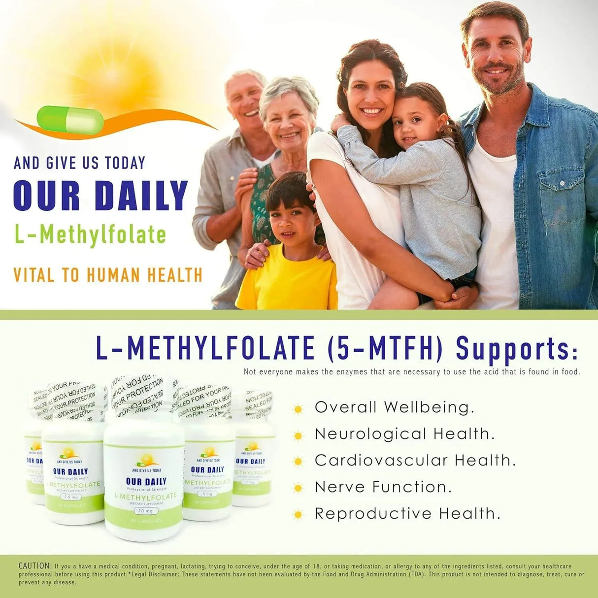 OUR DAILY - Our Daily Vites L-Methylfolate 7.5Mg. 60 Capsulas - The Red Vitamin MX - Suplementos Alimenticios - {{ shop.shopifyCountryName }}