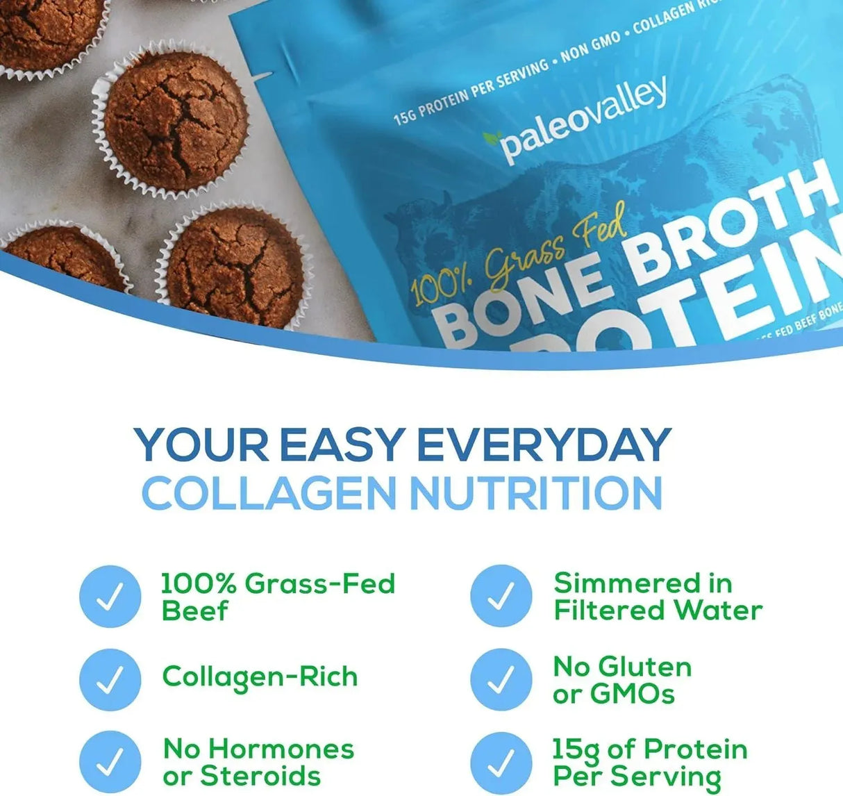 PALEOVALLEY - Paleovalley 100% Grass Fed Beef Bone Broth Protein Powder 476Gr. - The Red Vitamin MX - Suplementos Alimenticios - {{ shop.shopifyCountryName }}