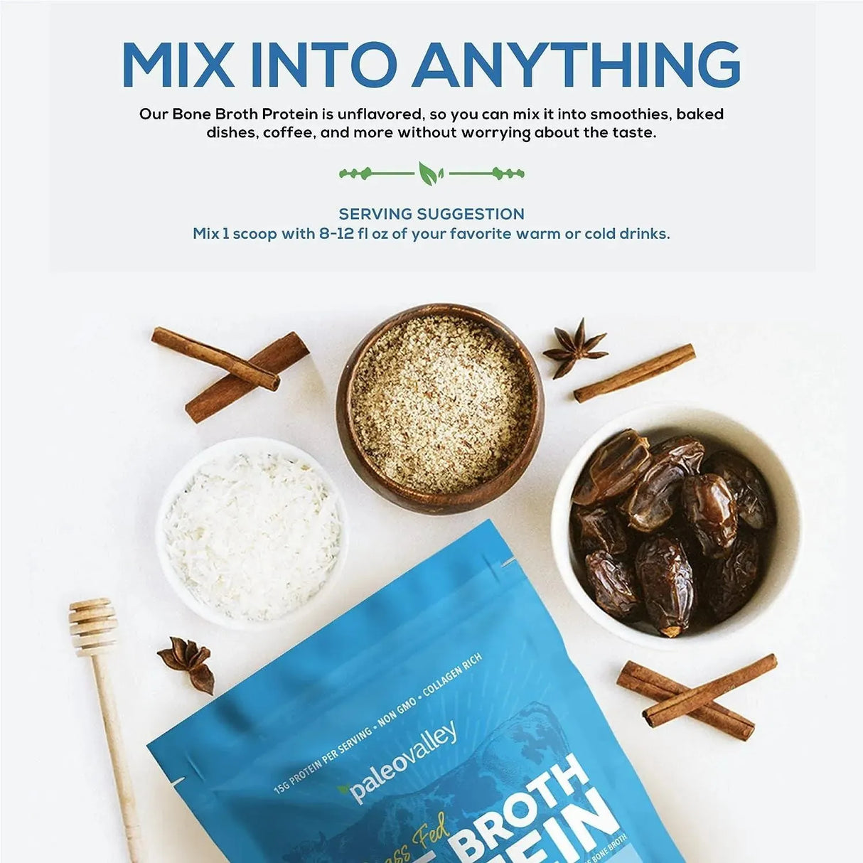 PALEOVALLEY - Paleovalley 100% Grass Fed Beef Bone Broth Protein Powder 476Gr. - The Red Vitamin MX - Suplementos Alimenticios - {{ shop.shopifyCountryName }}