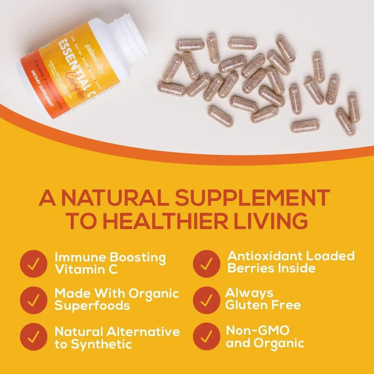 PALEOVALLEY - Paleovalley Essential C Complex 56 Capsulas - The Red Vitamin MX - Suplementos Alimenticios - {{ shop.shopifyCountryName }}