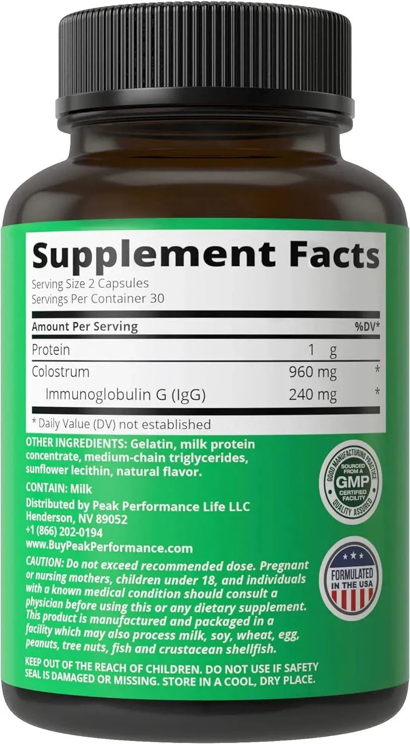 PEAK PERFORMANCE - Peak Performance Colostrum 90 Capsulas - The Red Vitamin MX - Suplementos Alimenticios - {{ shop.shopifyCountryName }}