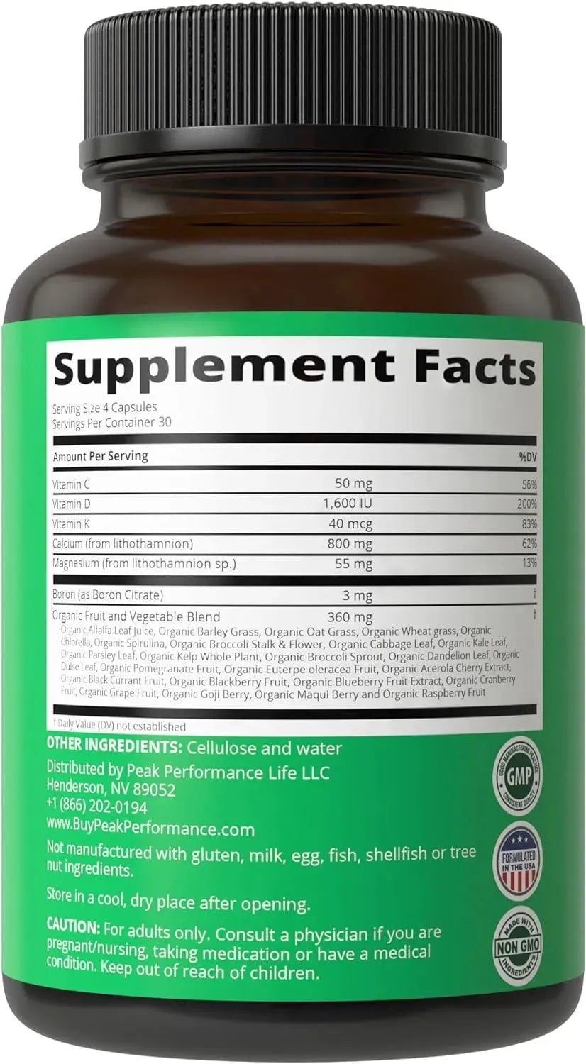 PEAK PERFORMANCE - Peak Performance Plant Based Calcium 120 Capsulas - The Red Vitamin MX - Suplementos Alimenticios - {{ shop.shopifyCountryName }}