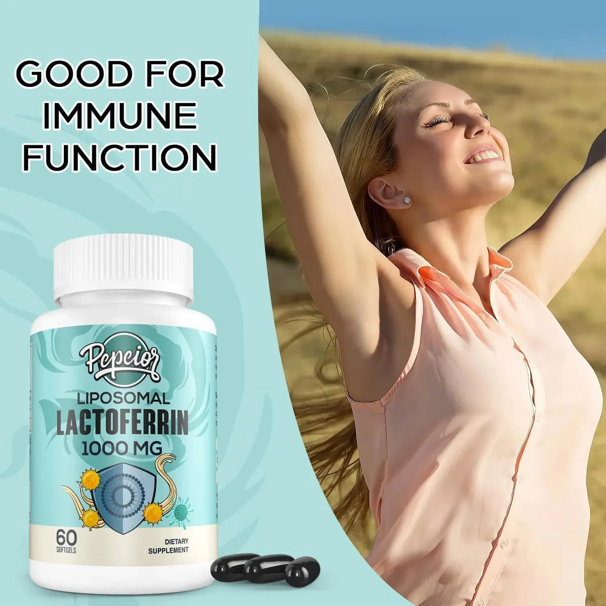 PEPEIOR - Pepeior Liposomal Lactoferrin 1000Mg. 60 Capsulas Blandas 2 Pack - The Red Vitamin MX - Suplementos Alimenticios - {{ shop.shopifyCountryName }}