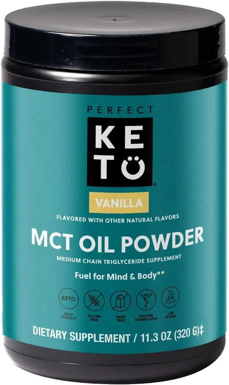PERFECT KETO - Perfect Keto MCT Oil C8 Powder Vanilla 320Gr. - The Red Vitamin MX - Suplementos Alimenticios - {{ shop.shopifyCountryName }}