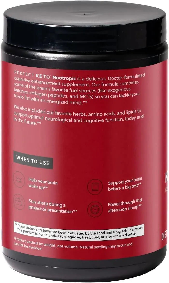PERFECT KETO - Perfect Keto Nootropic Brain Supplement 271Gr. - The Red Vitamin MX - Suplementos Alimenticios - {{ shop.shopifyCountryName }}