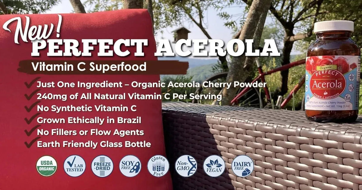 PERFECT SUPPLEMENTS - Perfect Supplements Perfect Acerola Powder 156Gr. - The Red Vitamin MX - Suplementos Alimenticios - {{ shop.shopifyCountryName }}