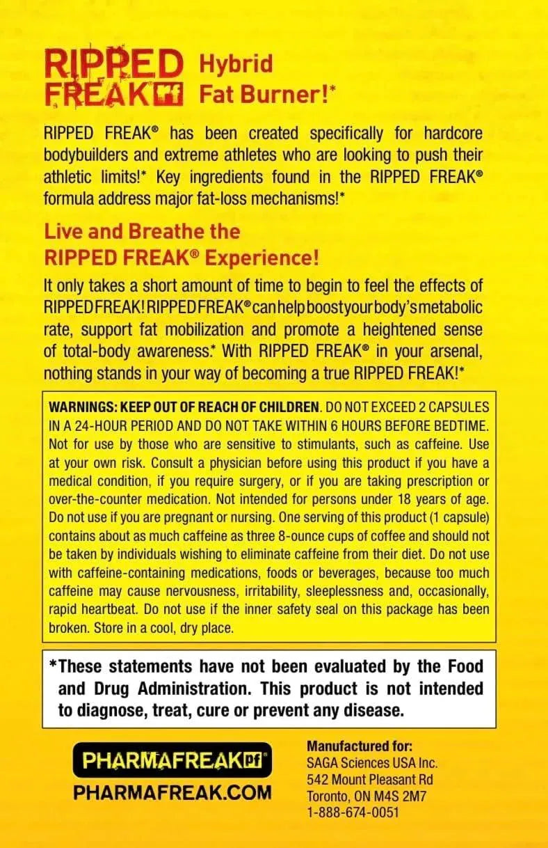 PHARMAFREAK - Pharmafreak Ripped Freak Hybrid Fat Burner 60 Capsulas - The Red Vitamin MX - Suplementos Alimenticios - {{ shop.shopifyCountryName }}