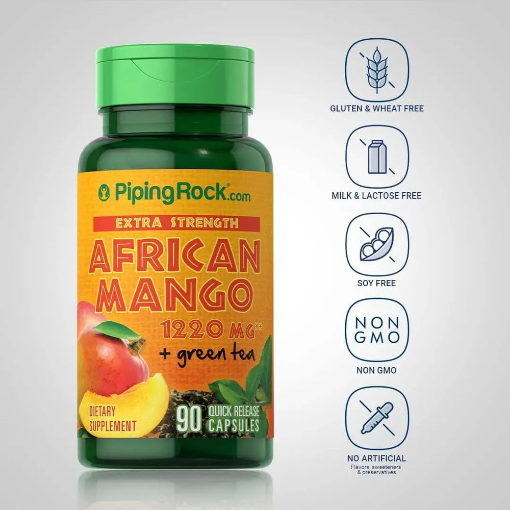 PIPING ROCK - Piping Rock African Mango Seed Extract 1220Mg. 90 Capsulas - The Red Vitamin MX - Suplementos Alimenticios - {{ shop.shopifyCountryName }}