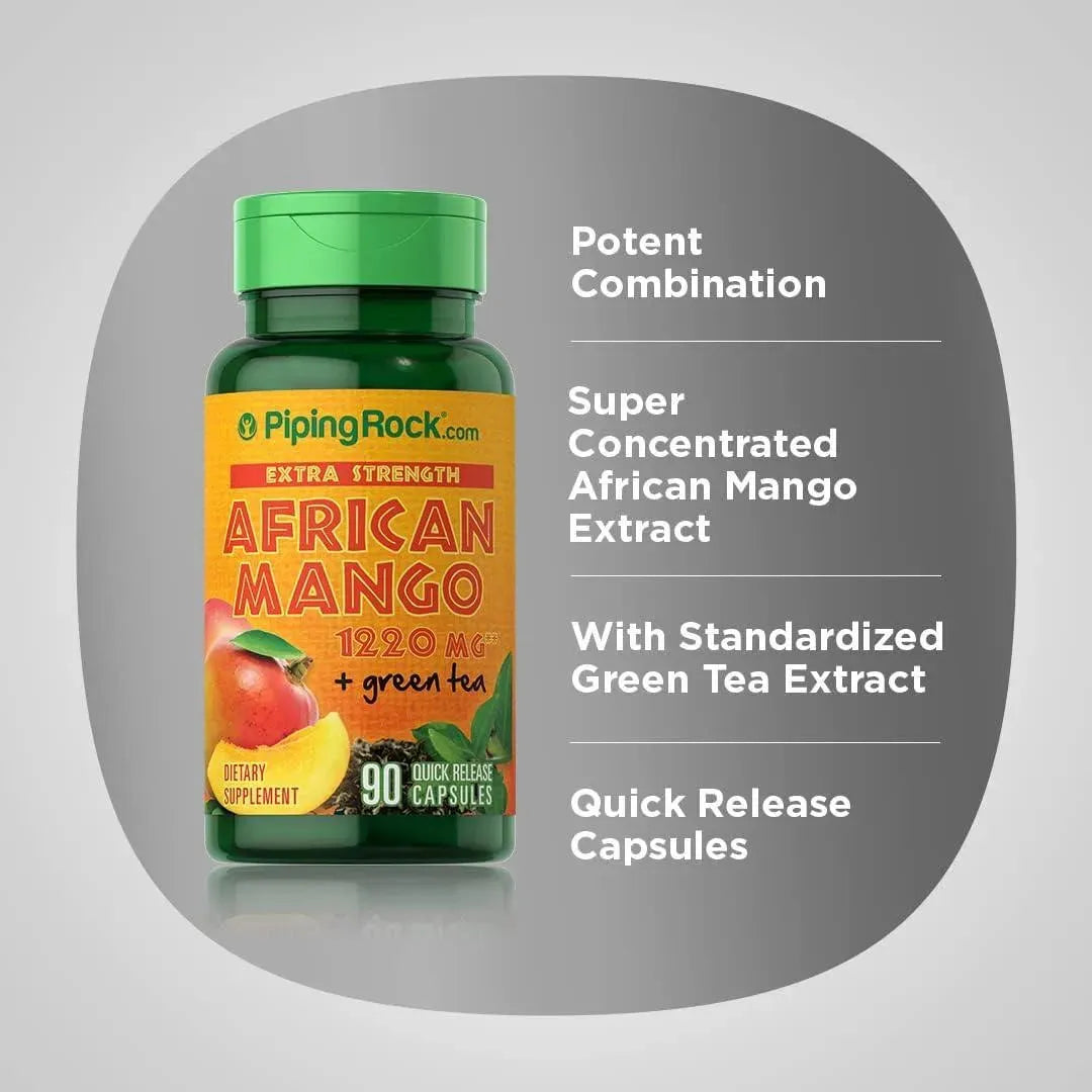 PIPING ROCK - Piping Rock African Mango Seed Extract 1220Mg. 90 Capsulas - The Red Vitamin MX - Suplementos Alimenticios - {{ shop.shopifyCountryName }}