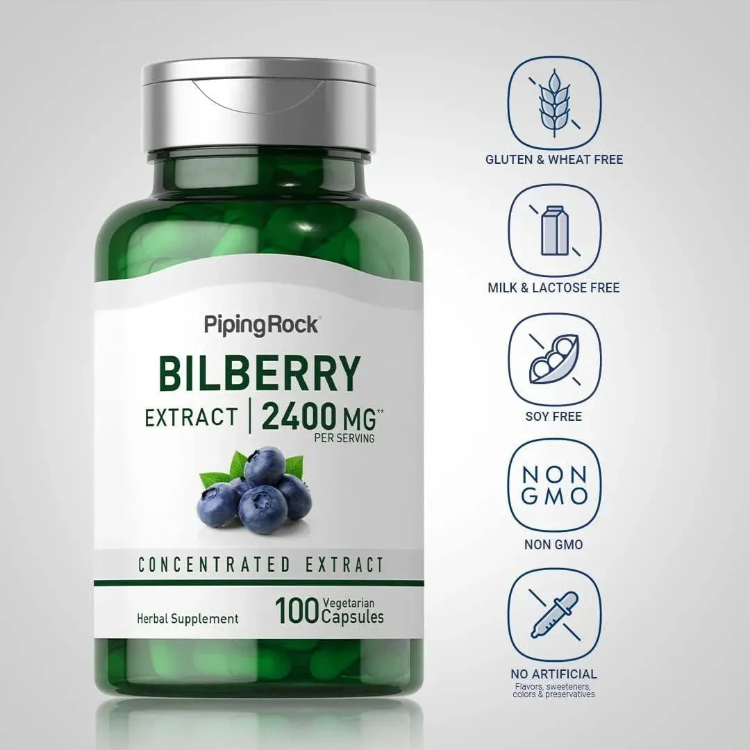 PIPING ROCK - Piping Rock Bilberry Extract 2400Mg. 200 Capsulas - The Red Vitamin MX - Suplementos Alimenticios - {{ shop.shopifyCountryName }}