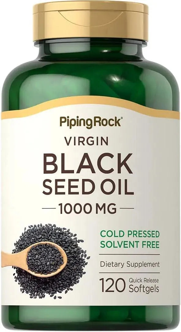 PIPING ROCK - Piping Rock Black Seed Oil 1000Mg. 120 Capsulas Blandas - The Red Vitamin MX - Suplementos Alimenticios - {{ shop.shopifyCountryName }}