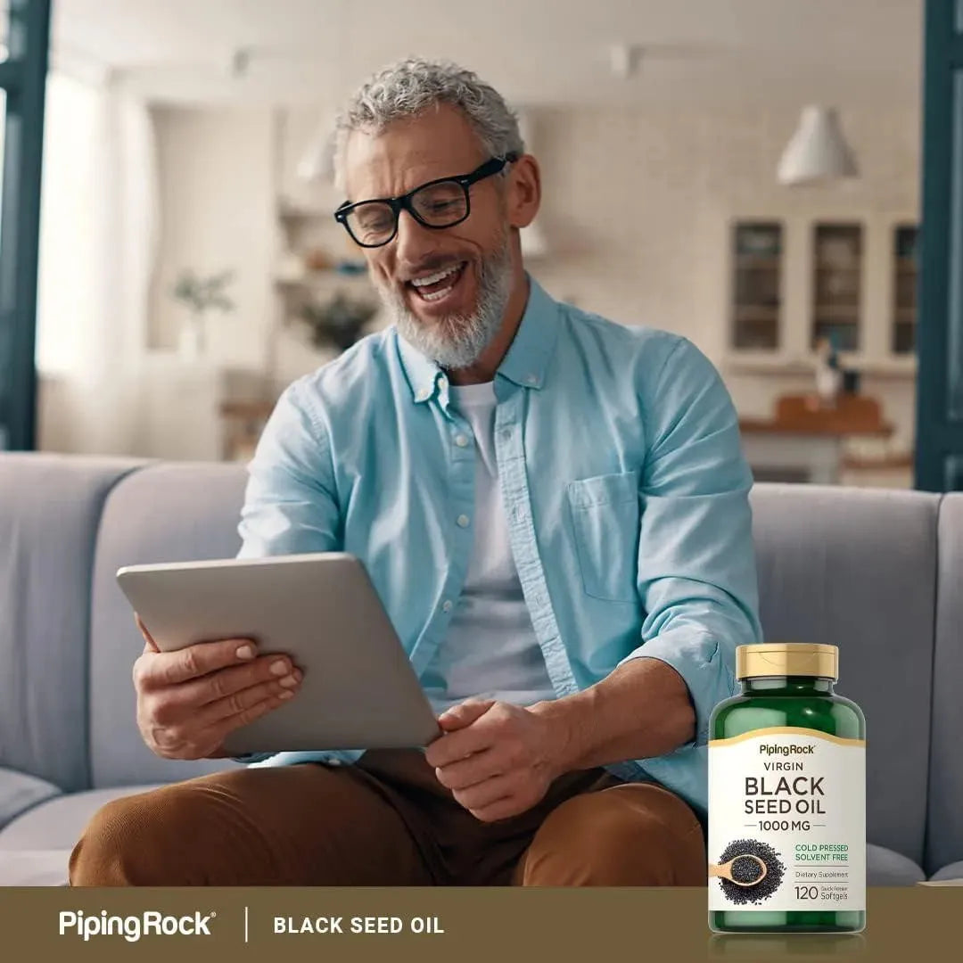 PIPING ROCK - Piping Rock Black Seed Oil 1000Mg. 120 Capsulas Blandas - The Red Vitamin MX - Suplementos Alimenticios - {{ shop.shopifyCountryName }}