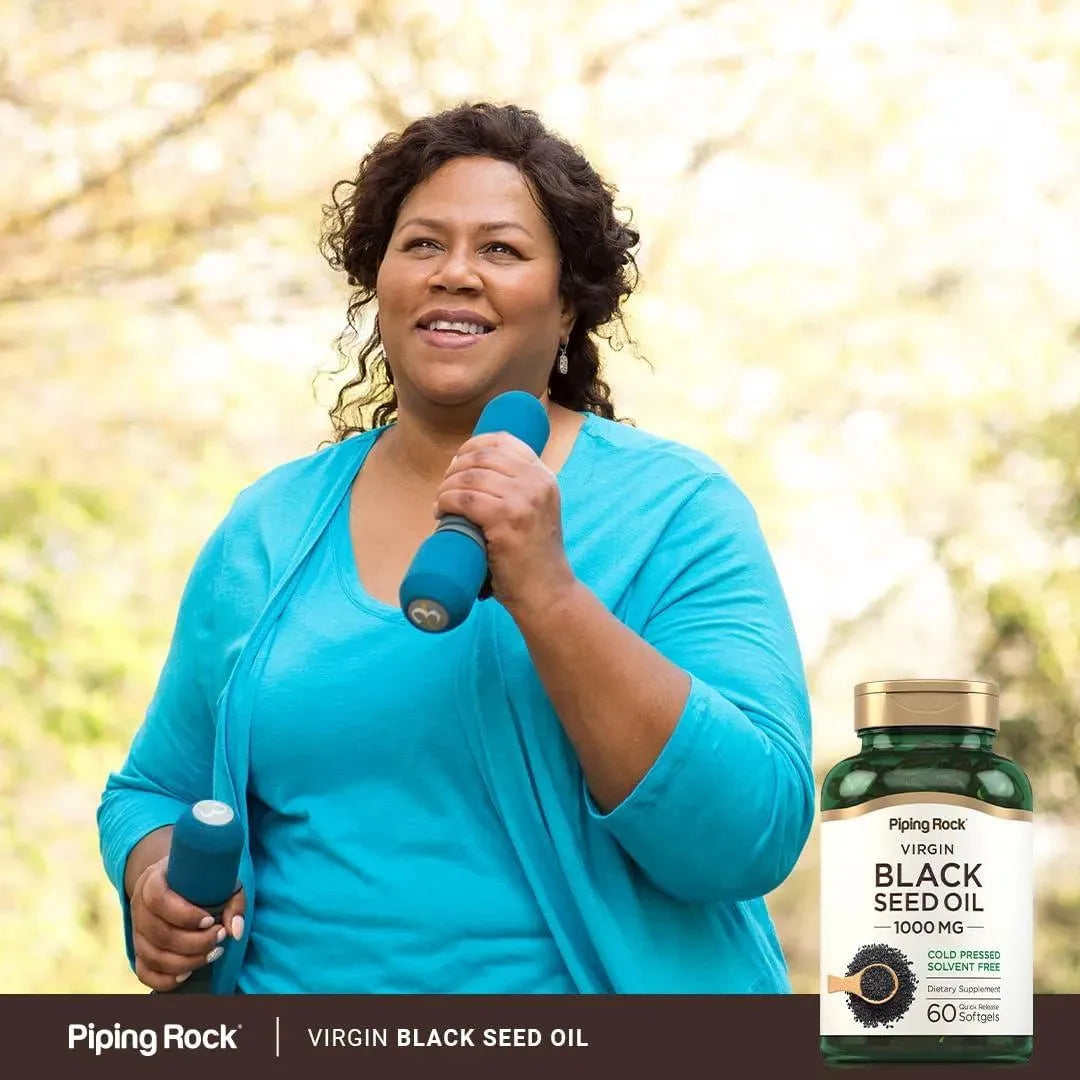PIPING ROCK - Piping Rock Black Seed Oil 1000Mg. 60 Capsulas Blandas - The Red Vitamin MX - Suplementos Alimenticios - {{ shop.shopifyCountryName }}
