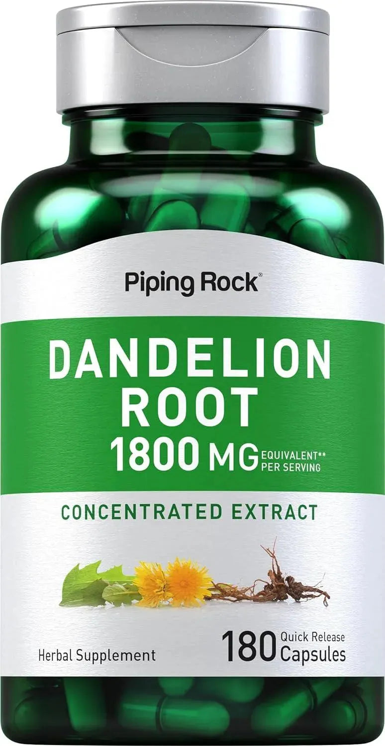 PIPING ROCK - Piping Rock Dandelion Root 1800Mg. 180 Capsulas - The Red Vitamin MX - Suplementos Alimenticios - {{ shop.shopifyCountryName }}