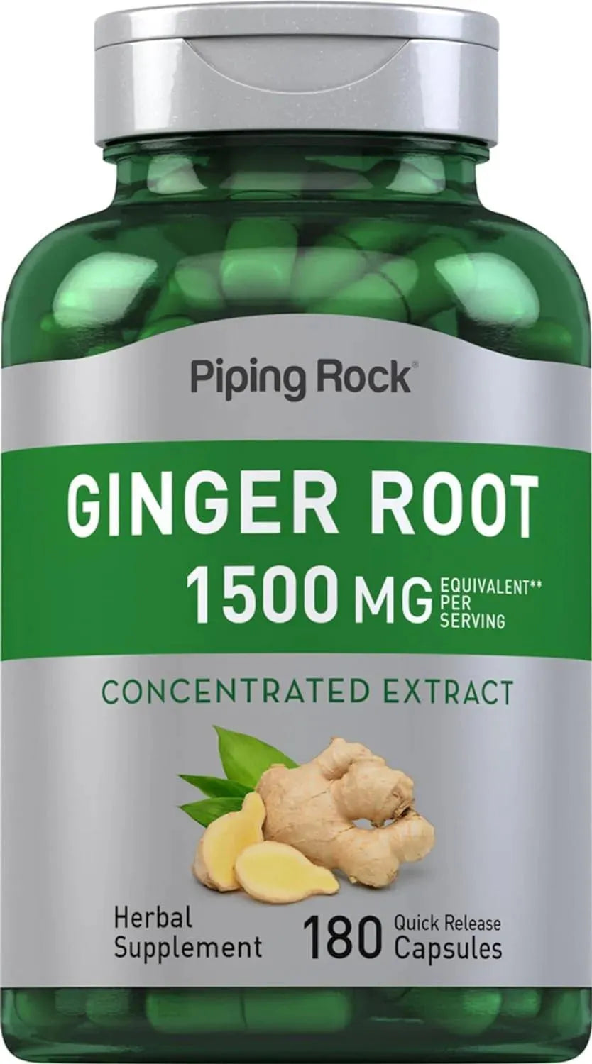 PIPING ROCK - Piping Rock Ginger Root 1500Mg. 180 Capsulas - The Red Vitamin MX - Suplementos Alimenticios - {{ shop.shopifyCountryName }}