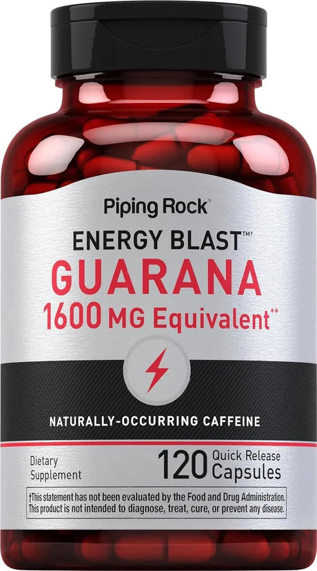 PIPING ROCK - Piping Rock Guarana 1600Mg. 120 Capsulas - The Red Vitamin MX - Suplementos Alimenticios - {{ shop.shopifyCountryName }}