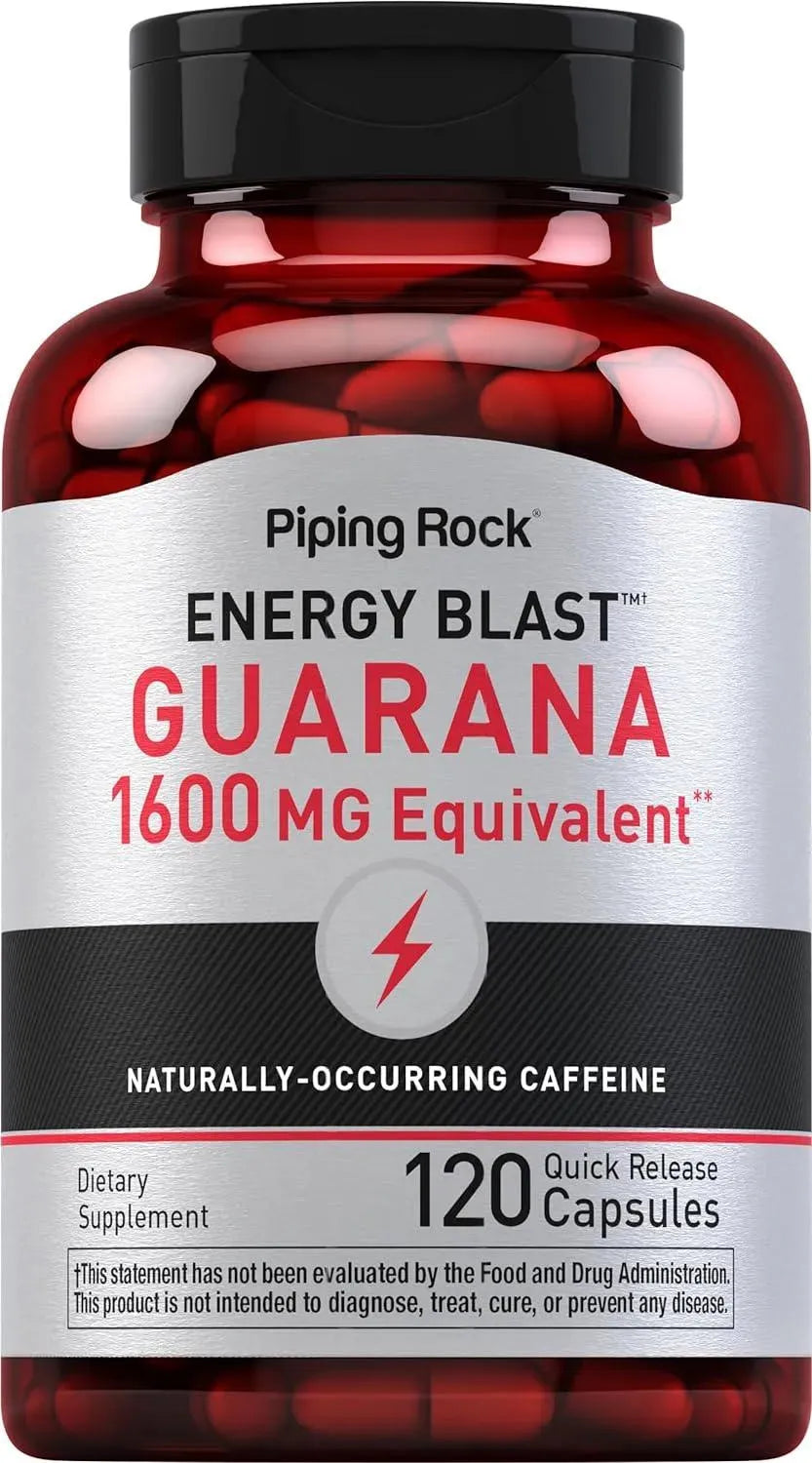 PIPING ROCK - Piping Rock Guarana 1600Mg. 120 Capsulas - The Red Vitamin MX - Suplementos Alimenticios - {{ shop.shopifyCountryName }}