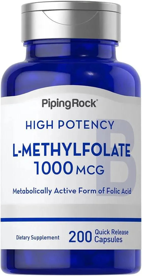 PIPING ROCK - Piping Rock L-Methylfolate 1000mcg 200 Capsulas - The Red Vitamin MX - Suplementos Alimenticios - {{ shop.shopifyCountryName }}